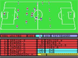 In game image of Superleague Soccer / Super League Soccer on the Commodore 64.